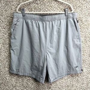 Speedo Swim Trunks Men’s XXL Gray Tech Volley 8” Board Shorts